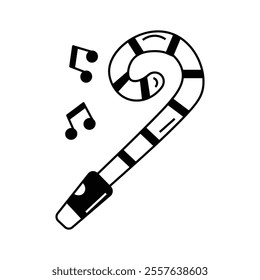 Get this modern design of party blower in editable style