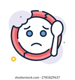 Get this modern flat outline icon of hunger, food scarcity, malnutrition issues