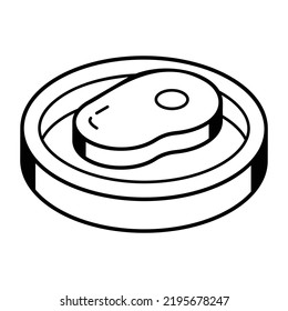 Get this outline icon of beefsteak