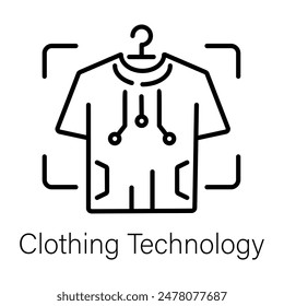 Get this outline icon of clothing technology 