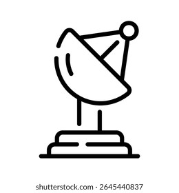 Get this outline icon of parabolic dish antenna