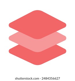 Consigue este icono de capas perfectamente diseñado en estilo moderno