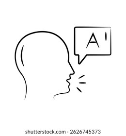 Get this premium hand drawn icon of language learning