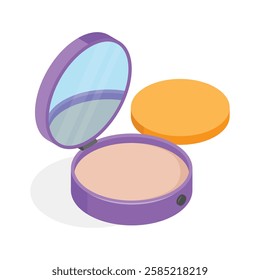 Get this premium icon of compact powder in trendy style