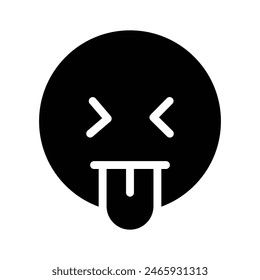 Holen Sie sich diese Premium-Ikone des verrückten Emoji-Vektorgrafik-Design