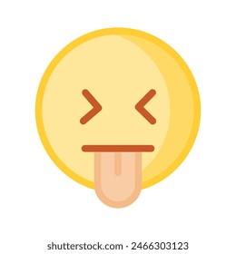 Get this premium icon of crazy emoji vector design