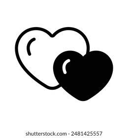 Get this premium icon of love, vector of hearts