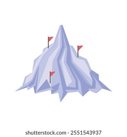 Get this premium icon of mountain in trendy style