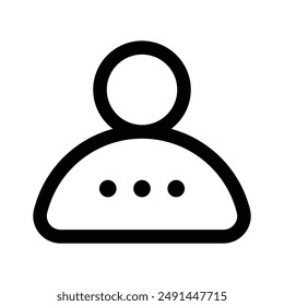 Get this premium icon of user communication with downloadable facility