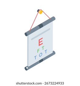 Obtenga este icono de estilo isométrico premium de la tabla de la vista
