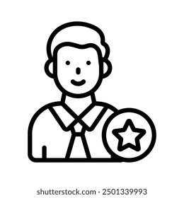Sichern Sie sich dieses ranghöchste Mitarbeitervektorsymbol, das Exzellenz und Leistung symbolisiert.