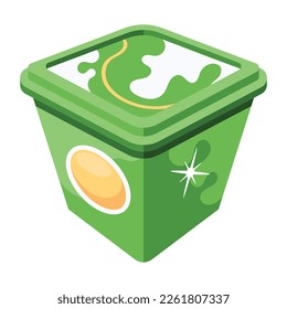 Get this ready to use premium 2d yogurt pack icon 