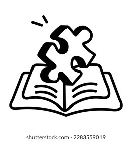 Get this sketchy icon of solution book 