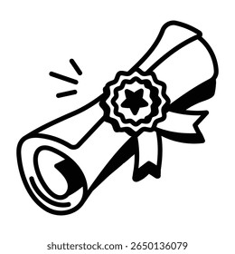 Obtener este icono de certificado de grado de estilo incompleto

