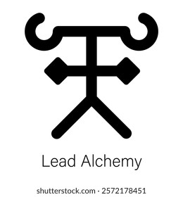 Get this solid icon of lead alchemy 