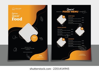 Get this trendy, fresh, and clean Business food menu Card design that's perfect for any eye-catching business.
