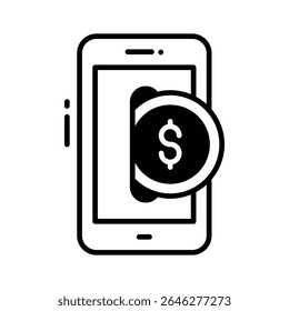 Obtenga este icono de glifo de moda de App de ganancias móviles