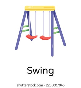 Get this trendy hand drawn icon of swing 