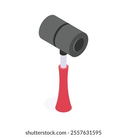 Get this trendy isometric icon of rubber mallet