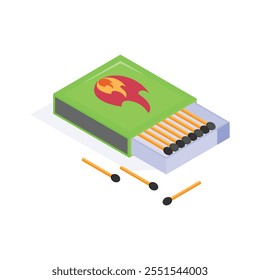 Get this unique icon of matchbox in modern style