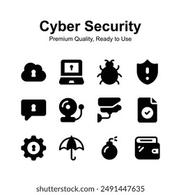 Holen Sie sich diese einmalige Icons Satz von Cyber-Sicherheit, bereit, Vektorgrafiken zu verwenden
