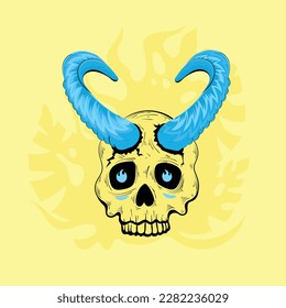 Obtén esta singular ilustración esquemática del cráneo de cuerno 