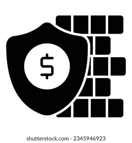 Get this visually appealing vector of financial security, ready to use icon of secure investment
