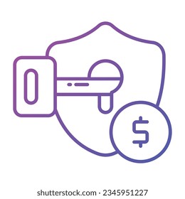 Get this visually appealing vector of financial security, ready to use icon of secure investment