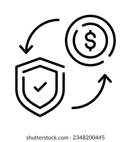 Get this visually appealing vector of financial security, ready to use icon of secure investment