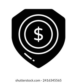 Get this visually appealing vector of financial security, ready to use icon of secure investment