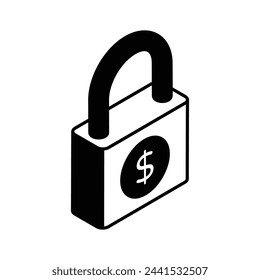 Get this visually appealing vector of financial security, ready to use icon of secure investment
