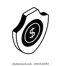 Get this visually appealing vector of financial security, ready to use icon of secure investment