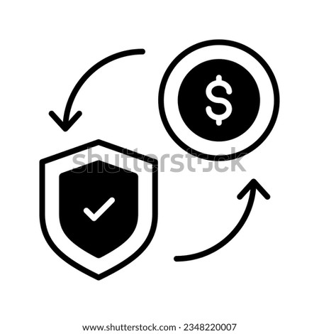 Get this visually appealing vector of financial security, ready to use icon of secure investment