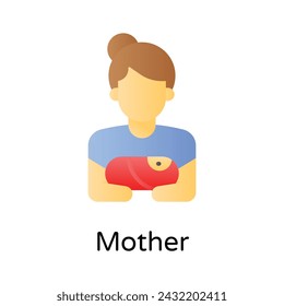 Get this visually perfect icon of mother in modern style