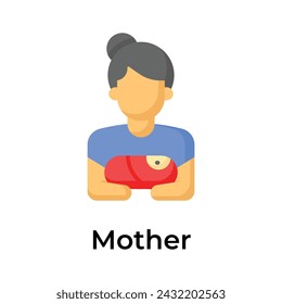 Get this visually perfect icon of mother in modern style