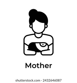 Get this visually perfect icon of mother in modern style