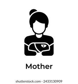 Get this visually perfect icon of mother in modern style