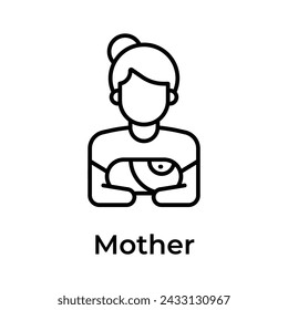 Get this visually perfect icon of mother in modern style