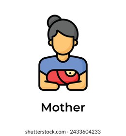 Get this visually perfect icon of mother in modern style