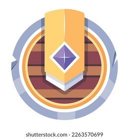 Obtener este icono plano de protección de madera 
