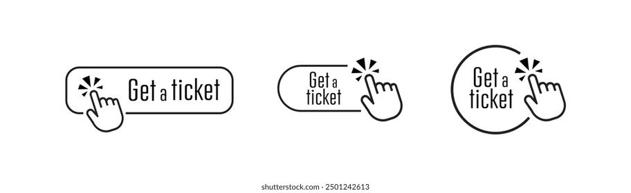 Obtener una señal de ticket en el fondo blanco