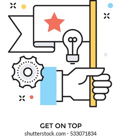 Get up Top Vector Icon