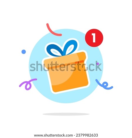 get total number of gift box, tap to open concept illustration flat design vector. modern graphic element for landing page ui, infographic