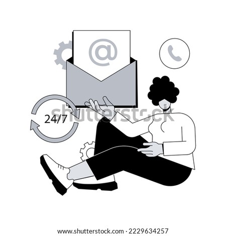 Get in touch abstract concept vector illustration. Initiate contact, contact us, feedback online form, talk to your customer, contact center, help line, company address, live chat abstract metaphor.