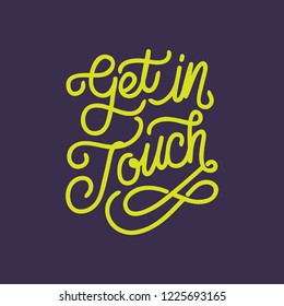 Get in touch handlettering typography