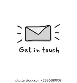 Get in touch mail business connection network icon illustration design vector