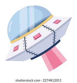 Obtén un ícono plano de moda para un platillo volador 