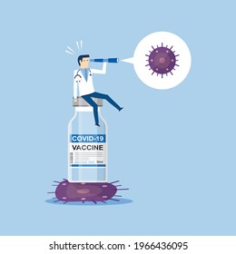 Get vaccinated all over the world to keep people virus free, Vector illustration in flat style