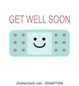 Get well soon bandage sticker