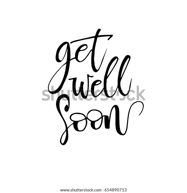 Get Well Soon Card Positive Quote Stock Vector (Royalty Free) 654890713 ...